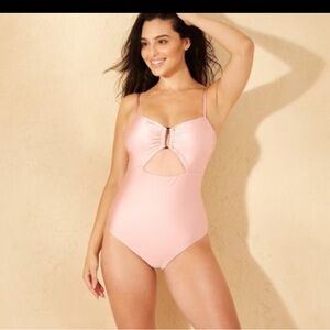 Shade & Shore Blush Cutout One-Piece Swimsuit